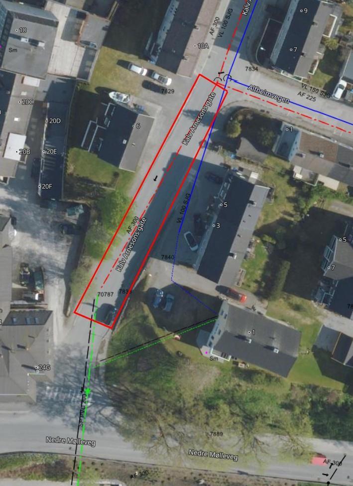 Kart over gater i sentrum - Klikk for stort bilde